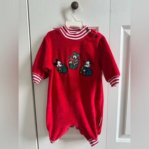 Vintage Disney Christmas Mickey 12-18 month onsie